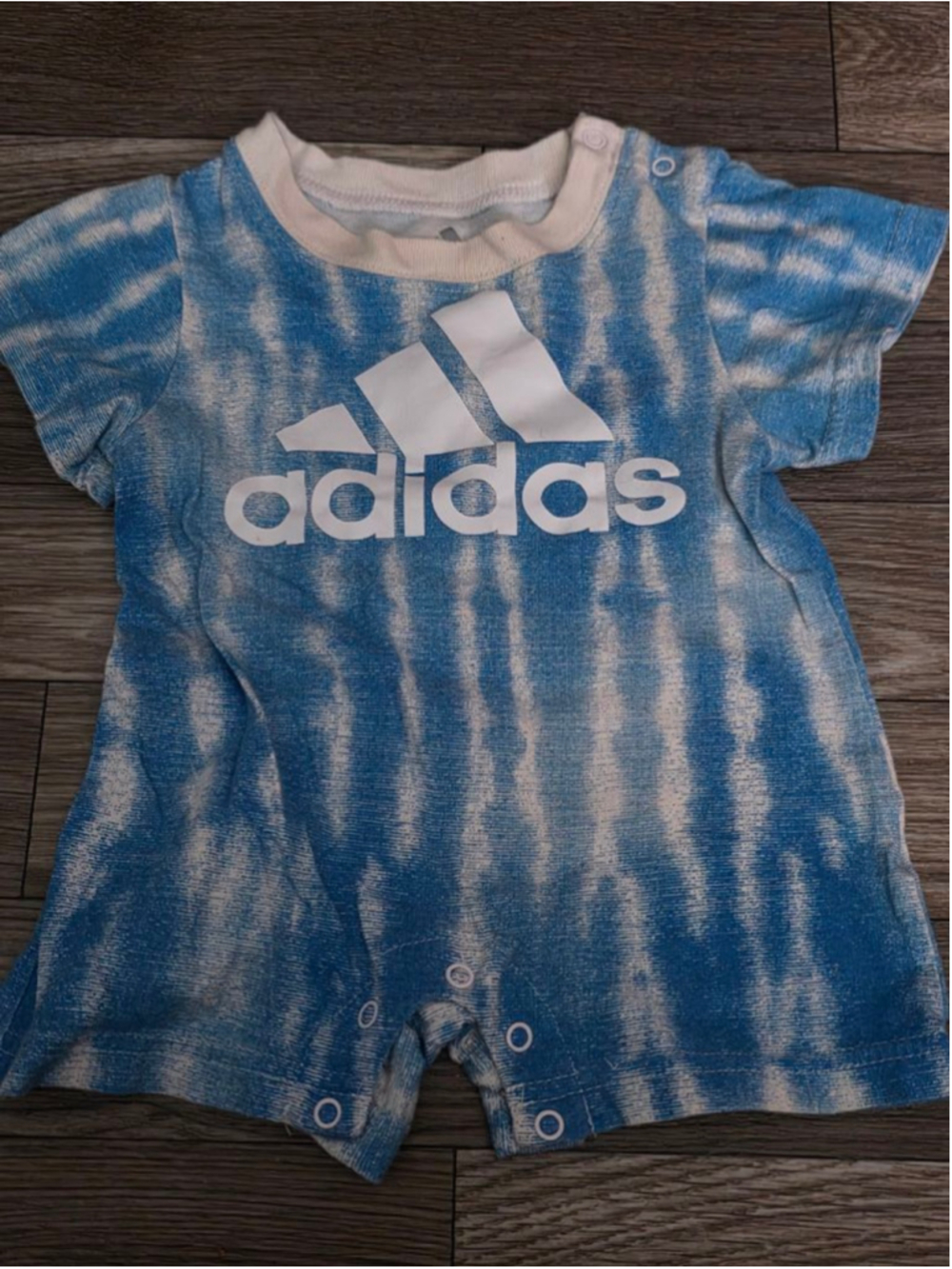 Baby Adidas Bodysuit 3 Months Blue White Tie-Dye